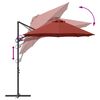 vidaXL Garden Cantilever Parasol Terracotta 372 x 198 x 243 cm