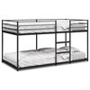 vidaXL Bunk Bed without Mattress Black 75x190 cm Steel