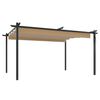 vidaXL Garden Gazebo with Retractable Roof 4x3 m Taupe