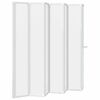 vidaXL Bath Screen Folding Frosted 168 x 140 cm Aluminium & PP Panel
