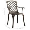 vidaXL Garden Chairs 4 pcs Cast Aluminium Bronze