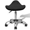 vidaXL Salon Spa Stool with Cushion Black 50 x 50 x (58.5-74.5) cm