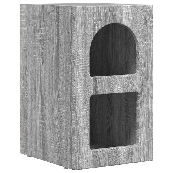 vidaXL Bedside Table Grey Sonoma 29.5 x 33.5 x 50 cm Engineered Wood