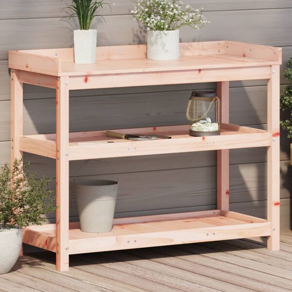 vidaXL Potting Table with Shelves 108x45x86.5 cm Solid Wood Douglas