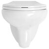 vidaXL Wall-Hung Toilet with Soft-Close Seat Ceramic White WC