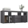 vidaXL TV Cabinet High Gloss Grey 120x30x50 cm Engineered Wood