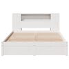 vidaXL Bookcase Bed without Mattress White 140x190cm Solid Wood Pine