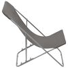 vidaXL Folding Beach Chairs 2 pcs Steel and Oxford Fabric Grey