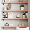 vidaXL Wall Shelf 100x10x6 cm Untreated Solid Wood Oak