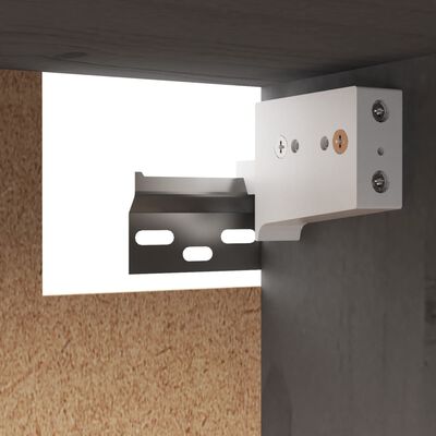 vidaXL Wall Cabinets 2 pcs Grey 100x30x35 cm Solid Wood Pine