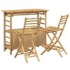 vidaXL Outdoor Bar Table and Stools 3 pcs Natural Bamboo