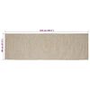 vidaXL Area Rugs Rectangular Natural and White 80 x 250 cm Jute