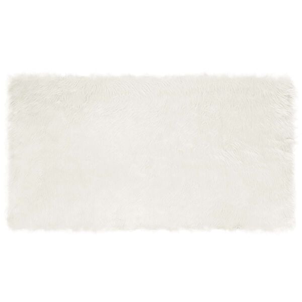 vidaXL Faux Sheepskin Rug Tafalla White 60 x 110 cm Polyester