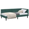 vidaXL Corner Bed Frame with Headboard Dark green 100 x 200 cm Velvet