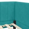 vidaXL Corner Bed Frame with Headboard Turquoise 80 cm x 200 cm Velvet