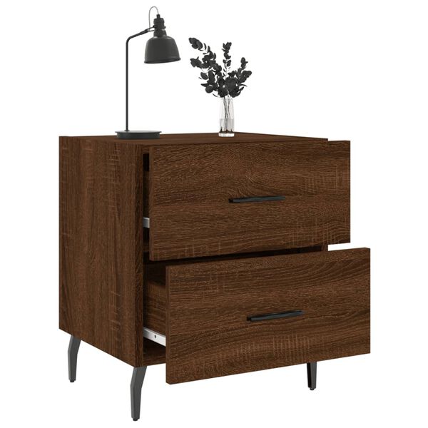 vidaXL Bedside Cabinets 2 pcs Brown Oak 40x35x47.5 cm Engineered Wood