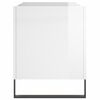 vidaXL Record Cabinet High Gloss White 74.5x38x48 cm Engineered Wood
