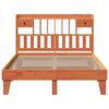 vidaXL Bed Frame without Mattress Wax Brown 150x200 cm King Size Solid Wood Pine