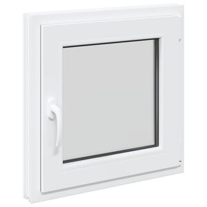 vidaXL Basement Window RISOR 50 x 50 cm PVC and Glass White
