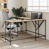 vidaXL Desk Sonoma Oak 149x149x75 cm Engineered Wood