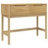 vidaXL Console Table FLORO Wax Brown 89.5x36.5x73 cm Solid Wood Pine