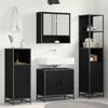 vidaXL Bathroom Furniture Set 3 pcs Black Oak Engineered Wood