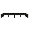 vidaXL Bed Frame without Mattress Black Solid Wood 140x190 cm