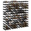 vidaXL Wine Rack for 120 Bottles Black Solid Pine Wood