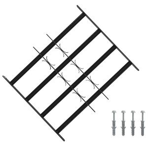 vidaXL Security Grille for Windows with 4 Crossbars 3 pcs 43-74 cm