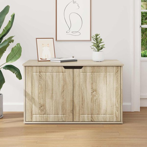 vidaXL Cat House Sonoma 85 x 55 x 50.5 cm Engineered Wood