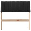 vidaXL Upholstered Headboard Black 75 cm Solid Pine Wood