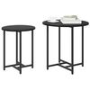 vidaXL Side Table Set 2 pcs Black Oak