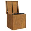 vidaXL Outdoor Storage Box Rusty 55 x 50.5 x 50 cm Steel