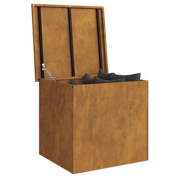 vidaXL Outdoor Storage Box Rusty 55 x 50.5 x 50 cm Steel