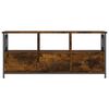 vidaXL TV Cabinet Smoked Oak 102x33x45 cm Engineered Wood&Iron