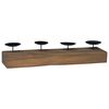 vidaXL Candle Holder Natural 50 x 15 x 10 cm Solid Teak wood