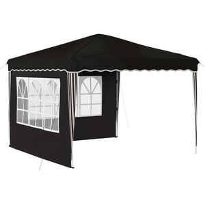 vidaXL Pop-up Party Tent 288 x 288 x 245 cm Black Oxford Fabric