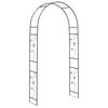vidaXL Garden Arch Floral Black 115 x 37 x 231 cm