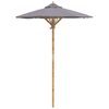 vidaXL Garden Parasol Dark Grey &Oslash; 150 x 210 cm Bamboo