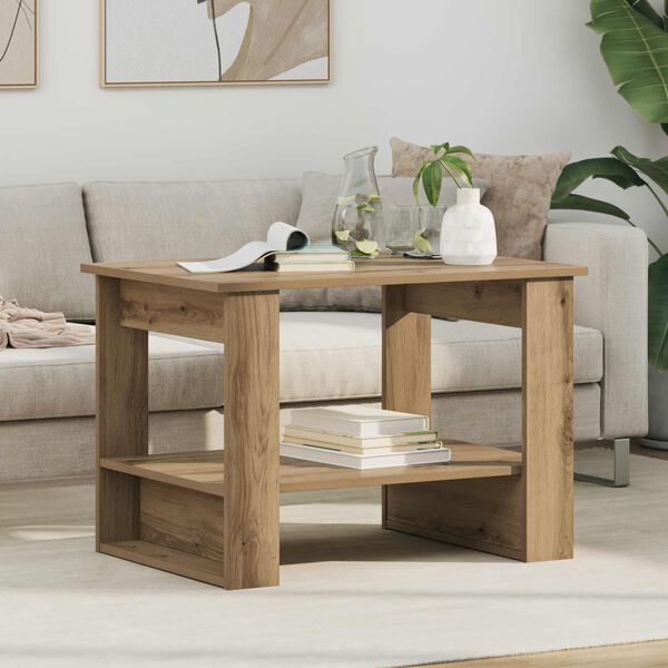 vidaXL Coffee Table Artisan Oak 72 x 50 x 50 cm Engineered Wood