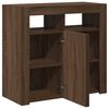 vidaXL Sideboard with LED Lights Brown Oak 80x35x75 cm