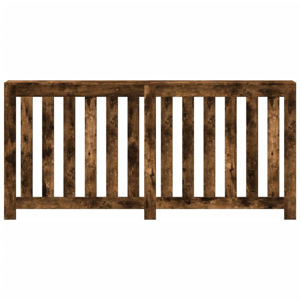 vidaXL Radiator Cover Smoked Oak 175x20x82 cm Engineered Wood
