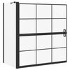 vidaXL Bath Shower Screen Black and Transparent 116 x 68 x 128 cm