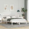vidaXL Bed Frame with Headboard White 120 x 200 cm Solid Pine Wood
