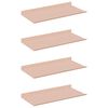 vidaXL Floating Shelf 4 pcs Pink 40 x 18 x 2.5 cm Steel