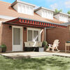 vidaXL Retractable Awning Orange and Brown 4.5x3 m Fabric and Aluminium