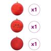 vidaXL Christmas Bauble Set 3 pcs Red Plastic