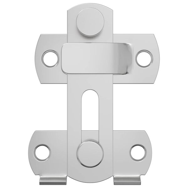 vidaXL Door Latch 2 pcs Silver 70 x 8 mm Steel