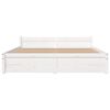 vidaXL Bed Frame without Mattress White Solid Wood 160x200 cm