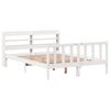 vidaXL Bed Frame without Mattress White 135x190 cm Double Solid Wood Pine